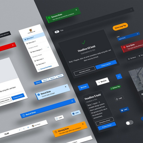 Komponenten im Production Design System