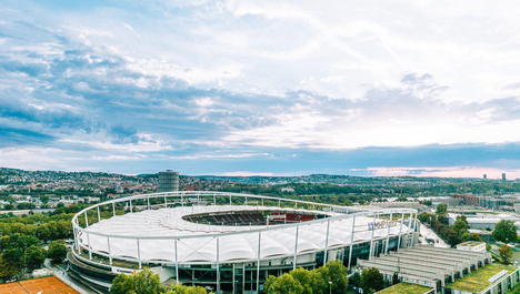 MHP Arena Stuttgart from above